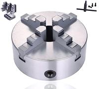 Lathe Chuck, K12-250 4-Jaw Wood Lathe Self-Centering Chuck with 3-M12 Mounting Thread, for Grinding Machines Milling Machines