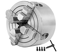 Lathe Chuck, K72-100 K72-125 4 Jaws Lathe Manual Self-Centering Chuck with 3-M8 Mounting Thread, for Grinding Machines Milling Machines (Size : 5in)