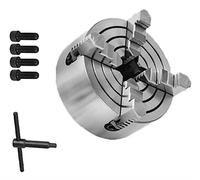 Lathe Chuck, K72-125 Lathe Chuck, 4 Jaw Independent Lathe Chuck with 4-M8 Mounting Thread, for Grinding Machines Milling Machines