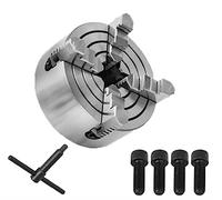 Lathe Chuck, K72-80 4-jaw Wood Lathe Self-Centering Lathe Chuck, with 3-M6 Mounting Thread, for Grinding Machines Milling Machines