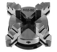 Lathe Chuck, Lathe Chuck 50mm Mini 4-Jaw Reversible Self-Centering Screw Mount K02-50 Metal