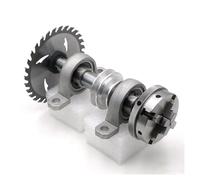 Lathe Chuck, M14x1mm M14 Thread Spindle Shaft Pulley 2 Bearing Wood Lathe Cutter Headstock Chuck K01-50 K02-50 K01-65 K02-65 for General lathes and Industrial Machines(4 Jaws 52mm)