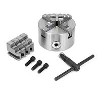 Lathe Chuck Mini 4 Inch 100mm 4 Jaw Self-Centering Lathe Chuck with Extra Jaws Turning Machine Accessory K12-100 for Woodworking Lathe