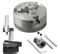 Lathe Chuck Set,Zinc Alloy Lathe Chuck Small Connecting Rod - High-Precision Power Tool Self-Centering Extension Clamp Accessory for Woodworking