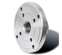 Lathe Chuck，Wwood Lathe Accessories, 2'' 3'' 4'' 6'' Wood Lathe Faceplate, Silver Steel Threaded Wood Lathe Chuck Flange for Wood Turning Tool Accessories(100mm m33x3.5)