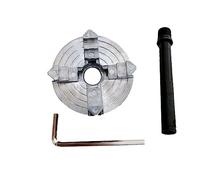 Lathe Chuck, Z011A Mini Machine Lathe 4-jaw Single-Action Chuck with M12*1 Chuck Connecting Rod, for Grinding Machines Milling Machines