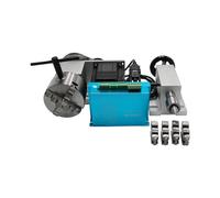 Lathe Chucks 4th Axis Rotary Nema34 4.5Nm Close Loop Stepper Motor Ratio (4:1) K12-100mm 4-Jaw Chuck+mt2 Tailstock + HBS860H for CN-C (Color : Option 2)