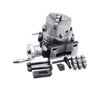 Lathe Chucks 6 Inch Universal Indexing Plate Rotary Table 125 Three-jaw Chuck Milling Machine Indexing Head Vertical and Horizontal Indexer for Machine Tool Accessories