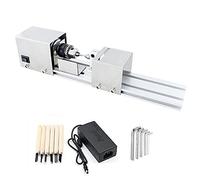 Lathe, DIY Wood Working Wood Lathe Beads Polisher Machine small Wood Variable Speed Lathe Tools Table Woodworking Lathe Standard Set DC 24V Buddha Pearl Lathe Grinding Machine