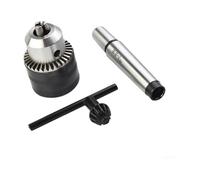 Lathe Drill Chuck Lathe Tailstock Chuck Non Slip Chuck with MT2 Morse Taper Mandrel 5/8" to 1/2" for Light Duty Work in Shops or Garages - Black - 1 Piece