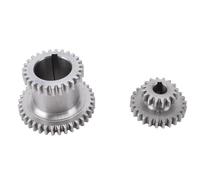 Lathe Duplicate Gear Set, 2 Speed High Low Transmissiones Replacement for 0618 7x12 7x14 Mini Lathe, Steel Metal Main Gear & Motor Gear Combo, Gearboxs Steel Gear Kit