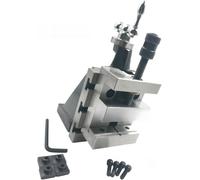 Lathe Milling Vertical Slide Fixed 4" x 5" (100 x 125mm) with 85mm Steel Grinding Vice | Precision Fixed Type Milling Attachment for Lathes | Heavy-Duty Cast Iron Slide for Accurate Metalworking & Gri