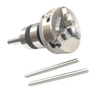 Lathe MT2 Revolving Center High Precision Morse Taper Shank Live Centre with 65mm Self Centering 3 Jaw Chuck 14x1