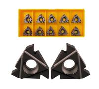Lathe Threading Inserts 5pcs16ER AG60 + 5pcs16IR AG60 Carbide Inserts for External Thread/Internal Thread Turning Tool Holders for Stainless Steel and Iron