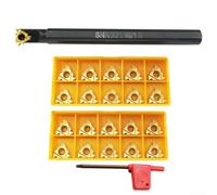 Lathe Tool Holder, SNR0013M16 CNC Turning Tool Set with T15 Wrench and 21pcs 16IR AG60 Carbide Inserts, Internal Threading Boring Bar for Metal Machining