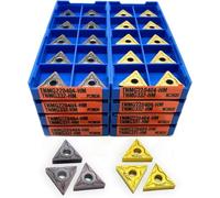 Lathe tools, 10pcs Cutters Inserts TNMG160404 TNMG160408 HA PC9030 high Quality External Turning Tool Carbide Insert for Steel Processing Metal Cutting Lathe Tools(TNMG220404 HM NC3020)