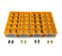 Lathe Tools， 10pcs DCMT070204 DCMT070208 Carbide Inserts Internal Turning Tool High Quality CNC Insert Cutting Lathe(Dcmt070208 Us735)