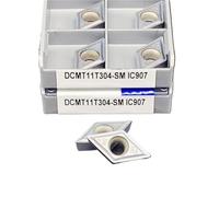 lathe tools, 10pcs DCMT11T304 DCMT11T308 SM IC907 IC908 Internal Turning Tool DCMT 11T304 11T308 Carbide Insert TurningTool(DCMT11T308 SM IC908)