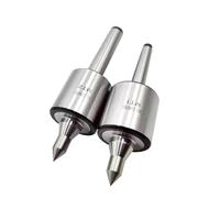 Lathe Tools MT1 MT2 MT3 New Type Machine Tool Thimble Rotary Center Tip Lathe Movable Center Cone Cutter Rotary Milling Machine(Long Nose,MT2)