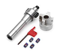 Lathe Tools R8 FMB22 400R 50mm Face End Mill Cutter with 4pcs Blue Nano APMT1604 Inserts Wood Turning Accessories