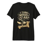 Lathe Turning Creative Maker Art Shavings Premium T-Shirt