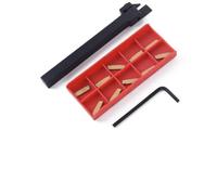 Lathe Turning Tool Holder MGEHR1010-2 with 10pcs MGMN200 Carbide Inserts for CNC Machining, Alloy Steel Cut Off Tool with High Grip and Durability