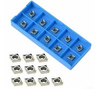 Lathe Turning Tool Set with 10pcs CNC Carbide Inserts, 40 Types Blade Cutter Tips Pack with Box for Machining Various Metals Including Aluminum (CCGT060204-AK)
