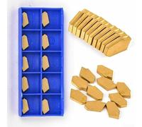 Lathe Turning Tool Set with 10pcs CNC Carbide Inserts, 40 Types Blade Cutter Tips Pack with Box for Machining Various Metals Including Aluminum (ZQMX3N11-1E)