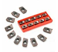 Lathe Turning Tool Set with 10pcs CNC Carbide Inserts, 40 Types Blade Cutter Tips Pack with Box for Machining Various Metals Including Aluminum (APMT1604PDER-H2 VP15TF)
