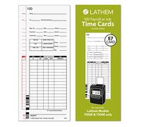 Lathem Universal Payroll/Job Time Cards, Double-Sided, for Lathem 7000E / 7500E Time Clocks, 100 Pack, E79-100