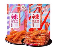 Latiao Spicy Strips Nostalgia Spicy Small Gluten, Instant Classic hot&Spicy Flavor Chinese Special Snack Food, Ready to eat Delicious Snack, Vegan, 68g/2.39 Ounces per Pack (taste mix,2Pack)