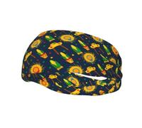 Latin America Village Festival Seamless Pattern Headbands Men Women Non Slip Wicking Sports Sweatband for Gym Basketball Yoga Hairbands