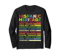 Latin Countries Flag Latino National Hispanic Heritage Month Long Sleeve T-Shirt