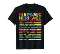 Latin Countries Flag Latino National Hispanic Heritage Month T-Shirt