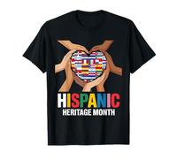 Latin Countries Hands Heart Flags Hispanic Heritage Month T-Shirt