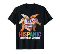 Latin Countries Hands Heart Flags Hispanic Heritage Month T-Shirt