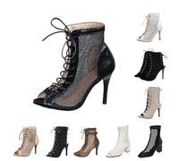 latin dance shoes Dance Shoes for Women Women's Latin Dance shoe Dancing Boots Gladiator Sandals Breathable Line Dance Black Heels Strappy-High Heel tango shoe for women
