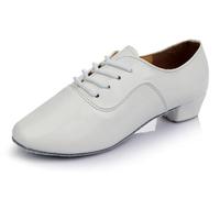Latin Dance Shoes Man Men Dance Shoes Latin Ballroom Jazz Tango Sneaker Jazz Tango Shoes Latin Shoes(White,25)