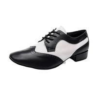 Latin Dance Shoes Man Soft Dance Shoes Men Cow Leather Latin Male Jazz Tango Waltz Ballroom Wear Stage Show Footwear Sports Casual(Suede Sole,41)
