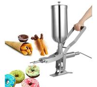 Latin Fruit Churro Jam Filling Machine,5L Commercial Stainless Steel Manual Cream Operated Donuts Dessert Filler,Household Jam Filling Machine with 4 Pipes,for Kitchen,Restaurant