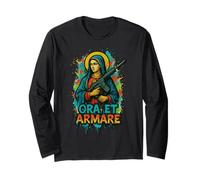 Latin Hail Mary Blessed Mother Rosary Prayer Long Sleeve T-Shirt
