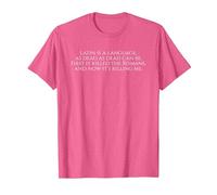 Latin is A Language - Funny Ancient Rome Latin Student Poem T-Shirt, Men, Pink Heather, Medium