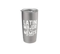Latin Major By Day Memes By Night Classic Studies Student Stainless Steel Insulated Tumbler