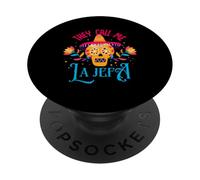 Latin or Mexican mothers day Design for They call me la Jefa PopSockets Adhesive PopGrip