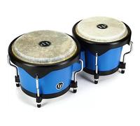 Latin Percussion Discovery Series 6-1/4-inch and 7 1/4-inch Bongo with Free Carrying Bag Drum, Race Car Blue, (LP601D-DB-K)