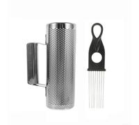 Latin Percussion Guiro Instrument Featuring Stainless Steel Hollow Body and Metal Scraper, Designed for Producing Precise Rhythmic Sounds Easily (3 8inch)