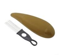 Latin Percussion Guiro Professional with Metal Scraper - High Strength ABS Plastic Fish Shaped Design for Jazz Bands Concerts - 31x8cm Hand Percussion(A)