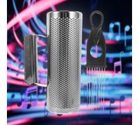 Latin Percussion Guiro with Hollow Stainless Steel Body and Metal Scraper, Designed to Deliver Consistent Rhythms and Easy Handling During Play (4 12inch)