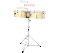 Latin Percussion LP1415-B Prestige 14" & 15" Timbales Solid Brass Timbales Set