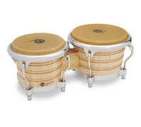 LP Latin Percussion Generation II Wood Bongo Natural Chrome Hardware LP201AX-2